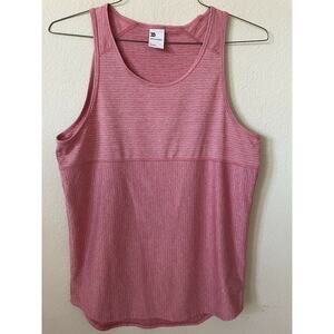 All In Motion Red Sleeveless Scoop Neck Curved Hem Men’s Athletic Tank Top SZ S